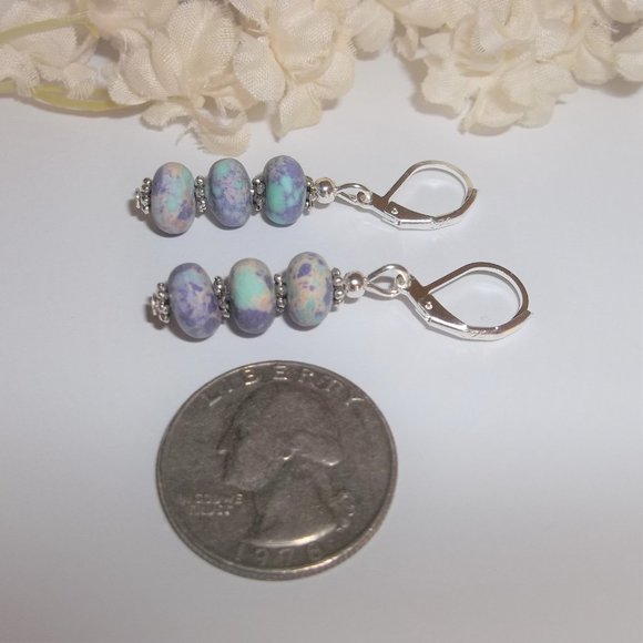 Earring, Earring, Earring, Turquoise Earring, Purple Earring, Earring, NWT 8101 - Picture 5 of 9